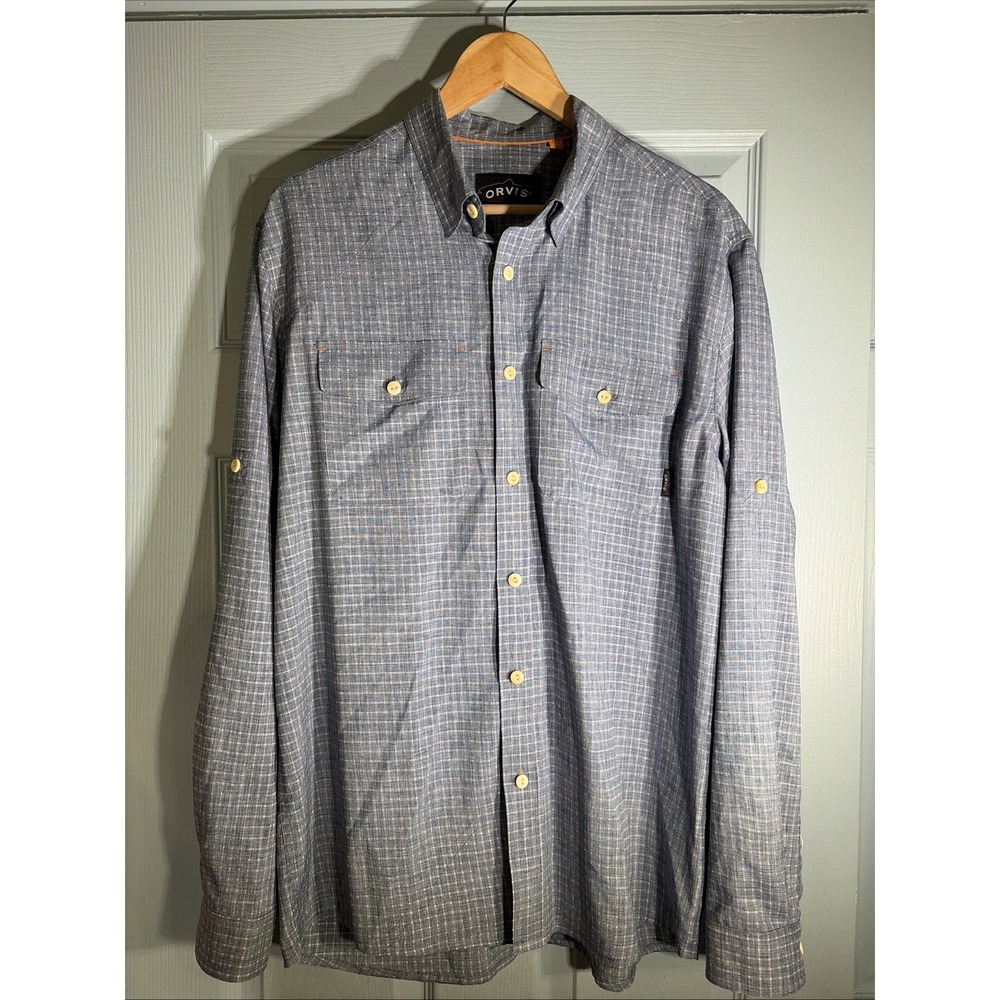 Orvis Fishing Mens Shirt Size M Outdoors Utility Gear Work Casual Preppy